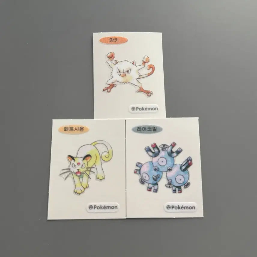 [BUNJANG] Pokemon Bread 30th Anniversary Artworks Stickers 3-Piece Bundle Set / 포켓몬빵 30주년 아트웍 띠부띠부씰 3종 일괄판매