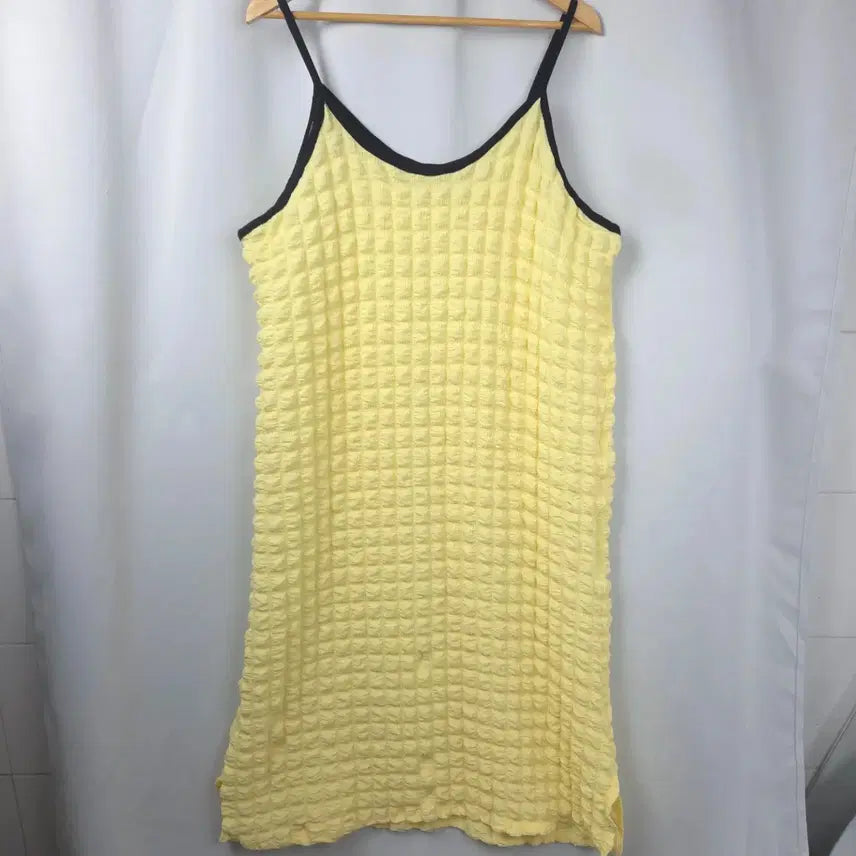 [BUNJANG] Yellow Sleeveless Summer Dress / 여 프리 민소매 나시 노랑 여름 원피스