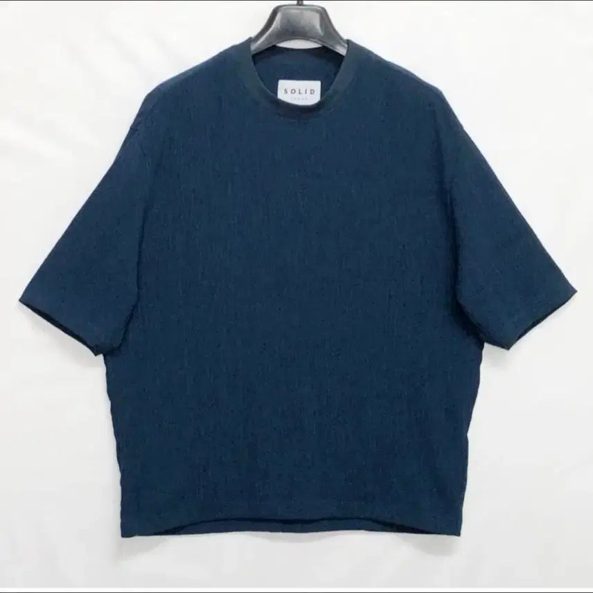 [BUNJANG] Solid Homme Seersucker T-Shirt Size 46 / 솔리드옴므 시어서커 티셔츠/46