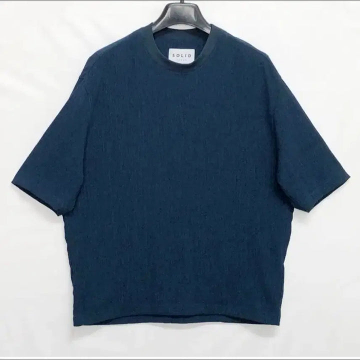 [BUNJANG] Solid Homme Seersucker T-Shirt Size 46 / 솔리드옴므 시어서커 티셔츠/46