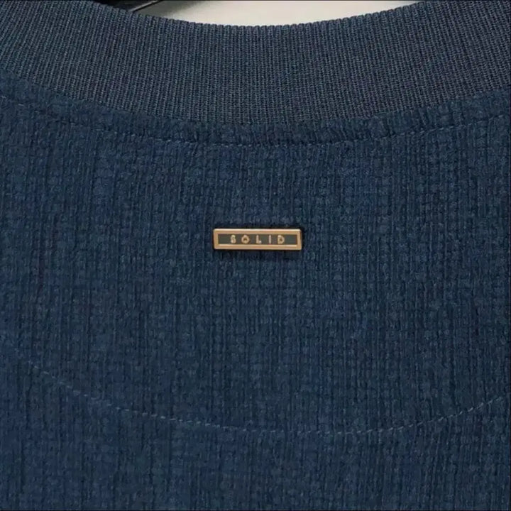 [BUNJANG] Solid Homme Seersucker T-Shirt Size 46 / 솔리드옴므 시어서커 티셔츠/46