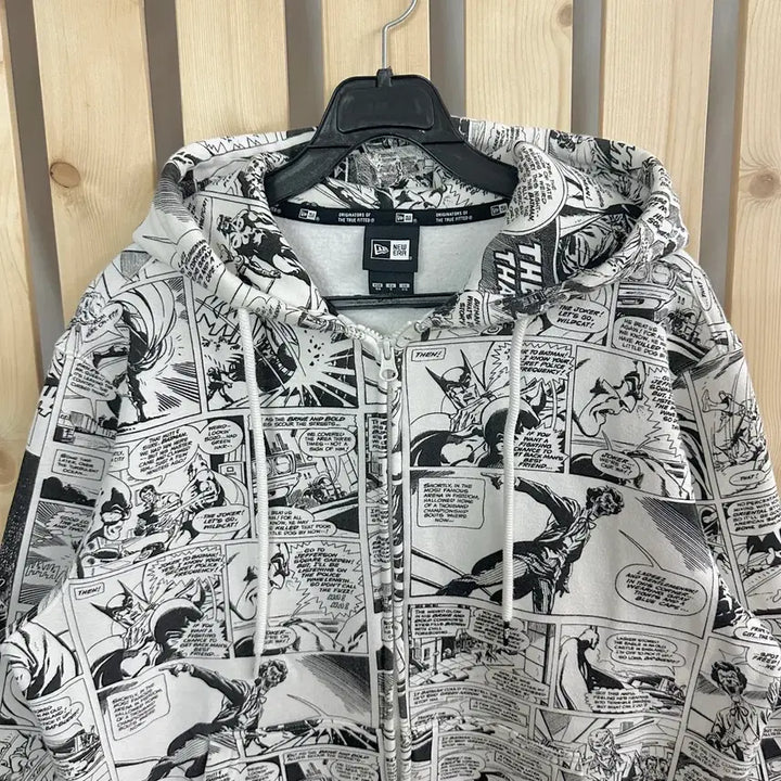 [BUNJANG] New Era Cartoon Print Hoodie Zip-Up / (M) 뉴에라 카툰 만화 프린팅 후드집업