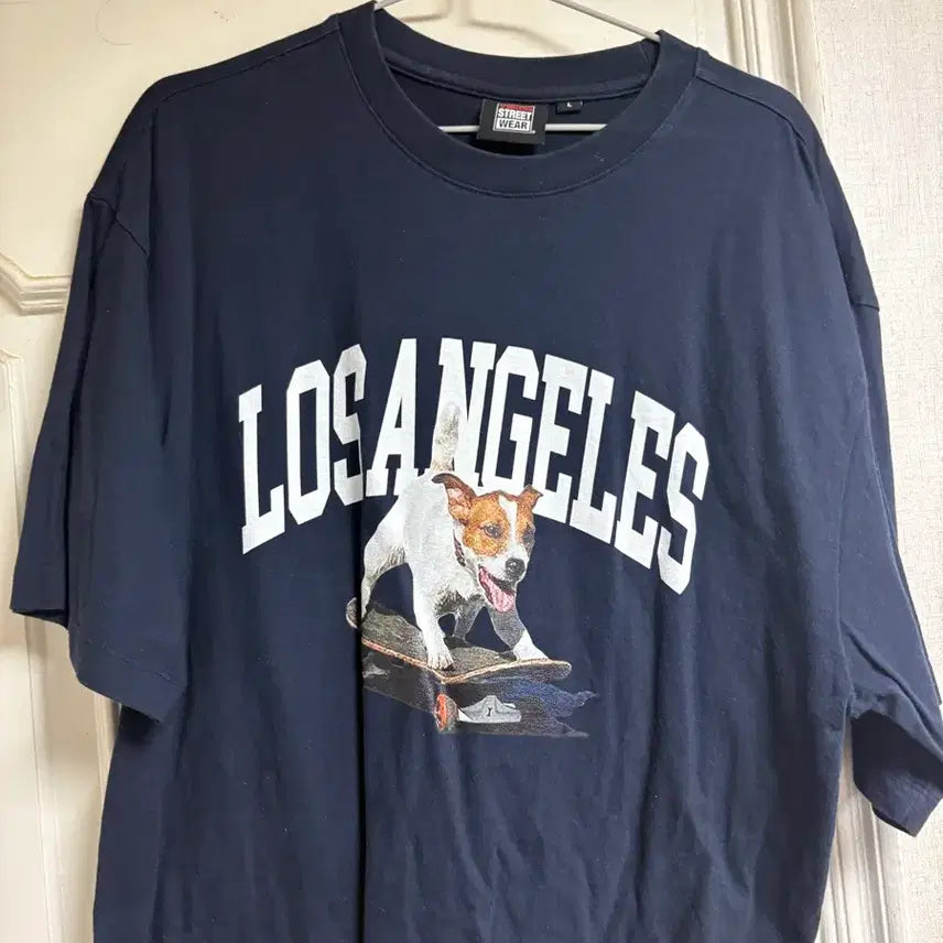[BUNJANG] Vision Street Wear Navy Graphic T-Shirt / 비전 스트릿 웨어 반팔티