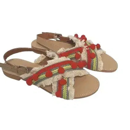 [BUNJANG] Maryam Bohemian Ethnic Pompom Sandals / maryam 마리암 보헤미안에스닉 폼폼 샌들 235 또는 235~240