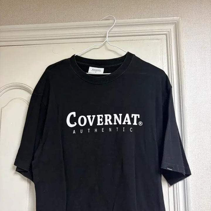 [BUNJANG] Covernat Center Logo Short Sleeve T-shirt Black / 커버낫 반팔티