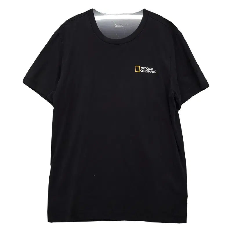 [BUNJANG] National Geographic Black Logo Short Sleeve T-Shirt L / 내셔널지오그래픽 블랙 로고 반팔티 L