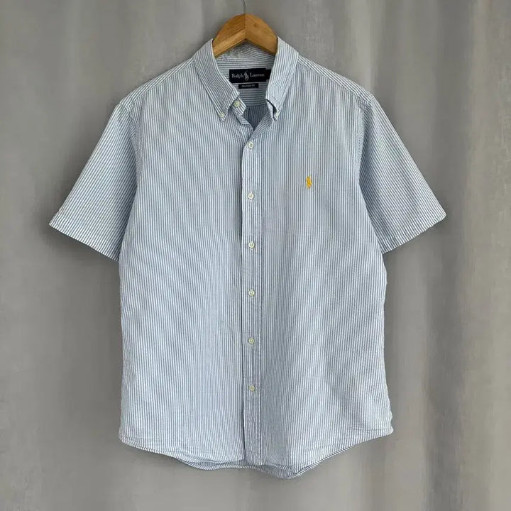 [BUNJANG] Polo Ralph Lauren Seersucker Short Sleeve Shirt / 폴로 랄프 로렌 시어서커 반팔 셔츠/