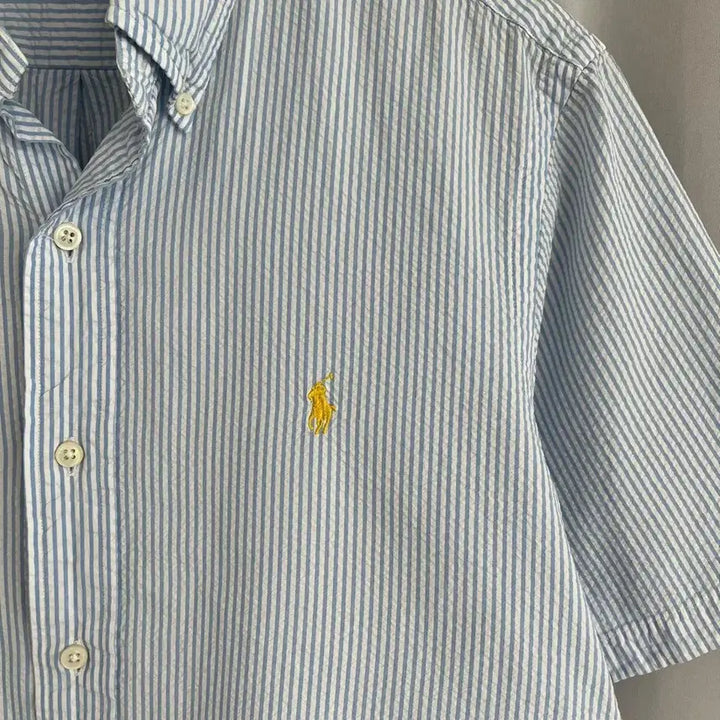 [BUNJANG] Polo Ralph Lauren Seersucker Short Sleeve Shirt / 폴로 랄프 로렌 시어서커 반팔 셔츠/