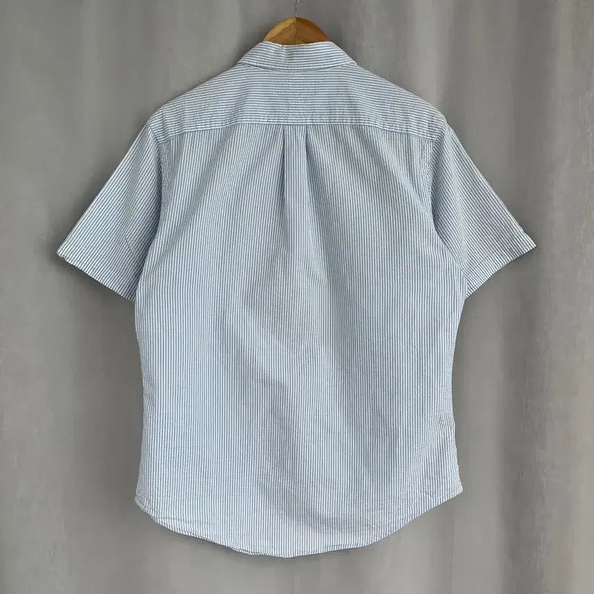 [BUNJANG] Polo Ralph Lauren Seersucker Short Sleeve Shirt / 폴로 랄프 로렌 시어서커 반팔 셔츠/