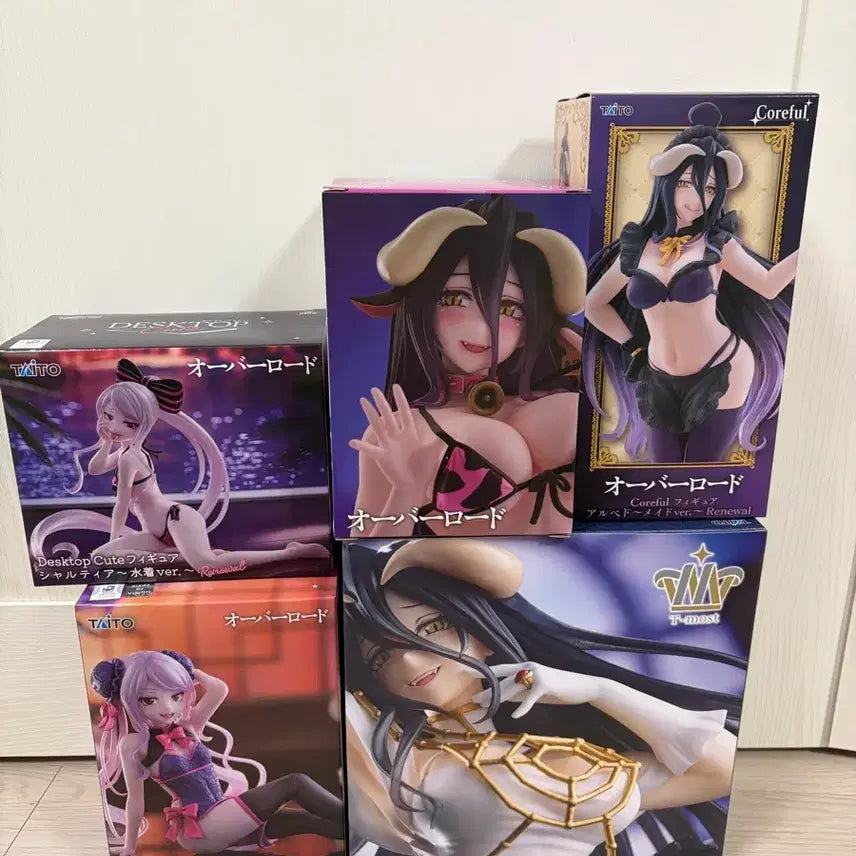 [BUNJANG] Overlord 5-Piece Figure Set (Albedo, Shalltear) / 오버로드 피규어 5종 세트(알베도/샤르티아)