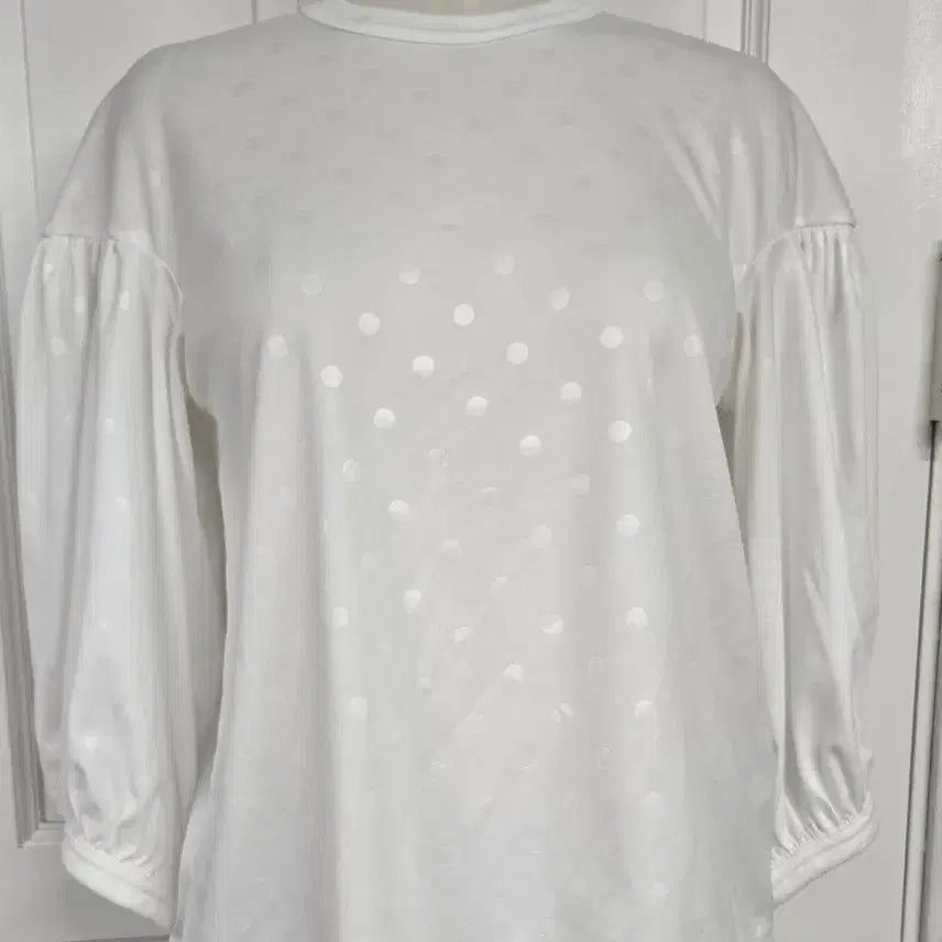 [BUNJANG] Comme des Garçons Dot Pattern Puff Sleeve T-Shirt White / 꼼데가르송 도트 화이트 티셔츠