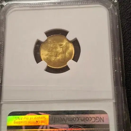 [BUNJANG] 1967 South Korea 1 Won Coin (NGC MS 66) / 1967년1원 66등급