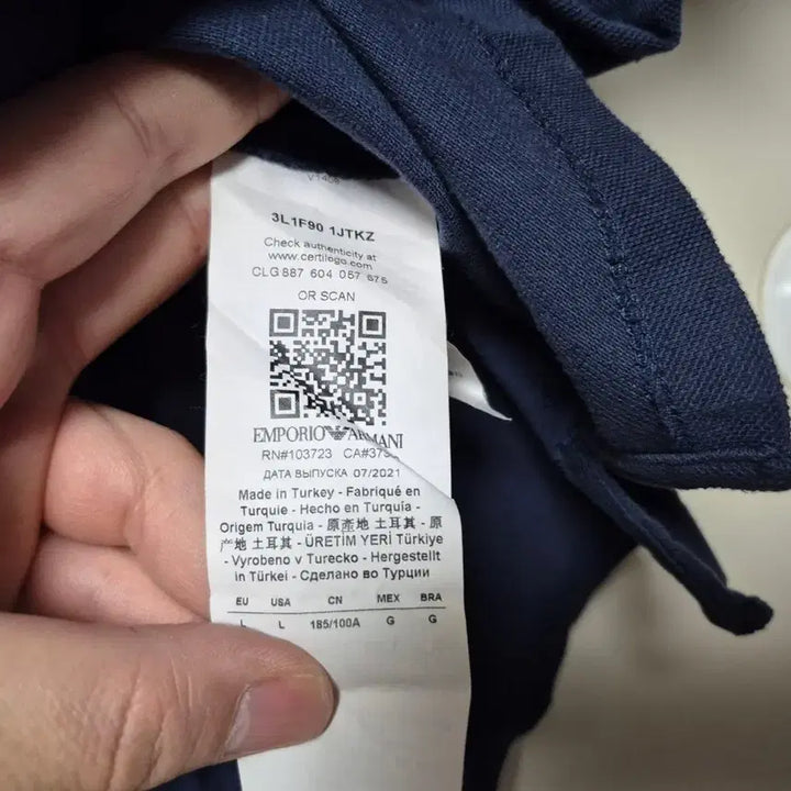 [BUNJANG] Emporio Armani Authentic Navy Collar Point Short Sleeve T-Shirt Size 100 / 엠포리오 알마니 정품 반팔 티셔츠 100사이즈 판매합니다