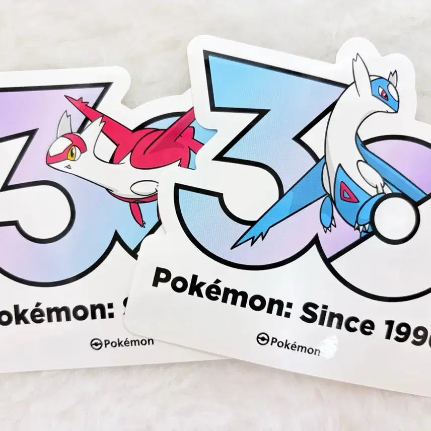 [BUNJANG] Pokemon 30th Anniversary Logo Sticker Latias Latios / 포켓몬 30주년 로고 스티커 라티오스 라티아스