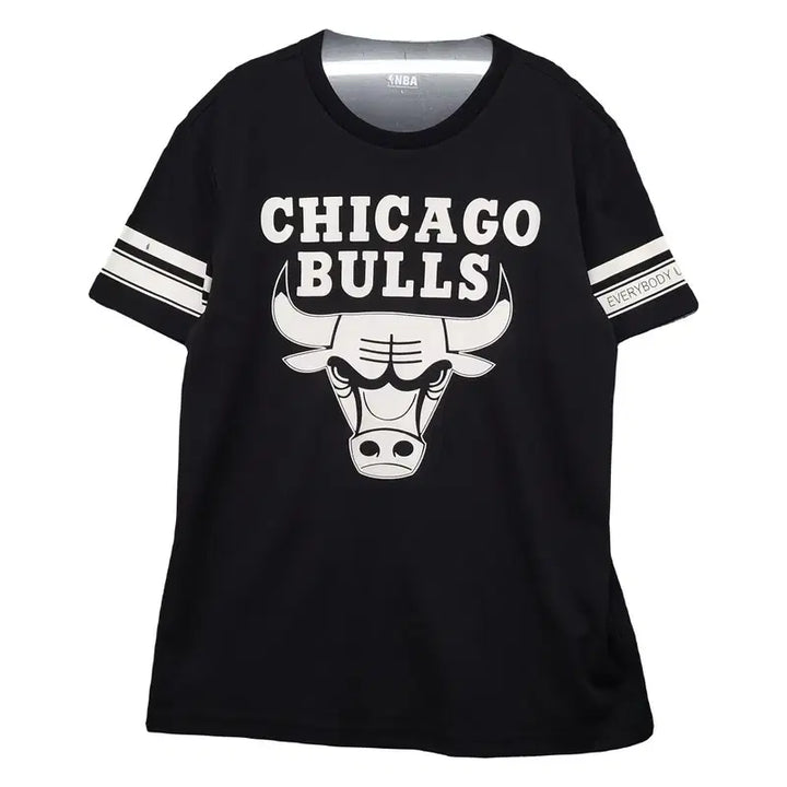 [BUNJANG] NBA Chicago Bulls Printing Black T-Shirt L / 엔비에이 시카고 불스 프린팅 블랙 반팔티 L
