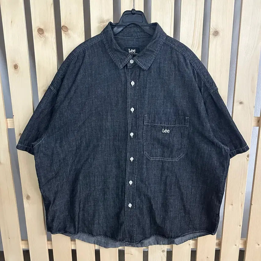 [BUNJANG] Lee Blue Denim Short-Sleeve Shirt XL / (XL) LEE 리 청 데님 반팔 셔츠 남방
