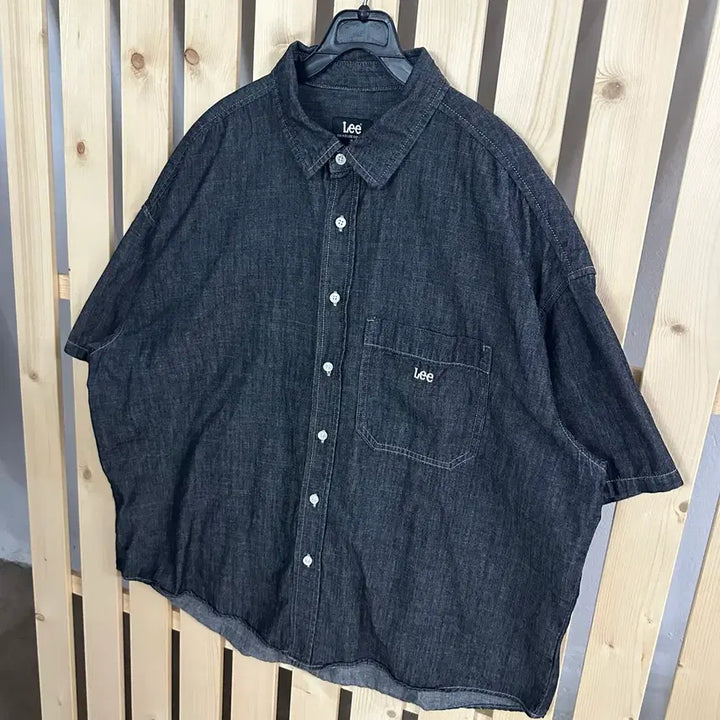 [BUNJANG] Lee Blue Denim Short-Sleeve Shirt XL / (XL) LEE 리 청 데님 반팔 셔츠 남방