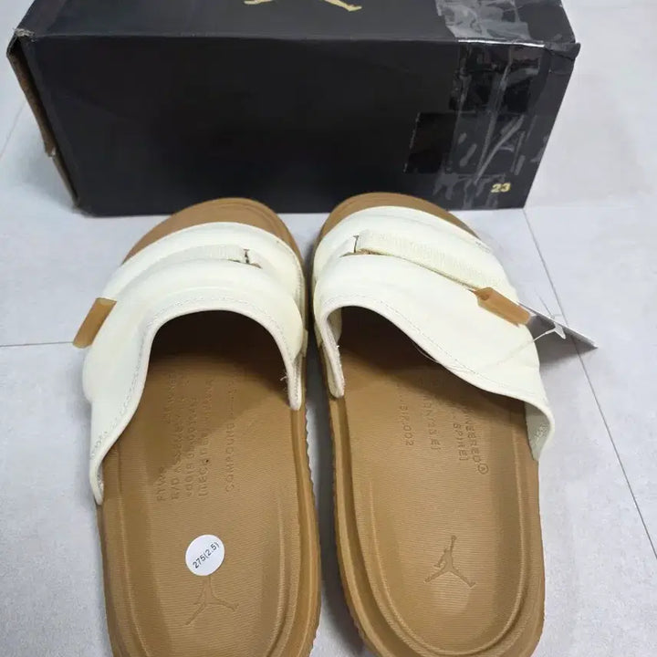 [BUNJANG] Jordan Super Play Slide Sandals Beige/Ivory (275mm) - New / 조던 슈퍼플레이 슬라이드 275mm새상품