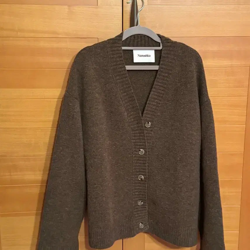 [BUNJANG] Nanushka Brown Wool Alpaca Blend Cardigan Outerwear / Nanushka 나누슈카 브라운 가디건 (아우터 겸용)