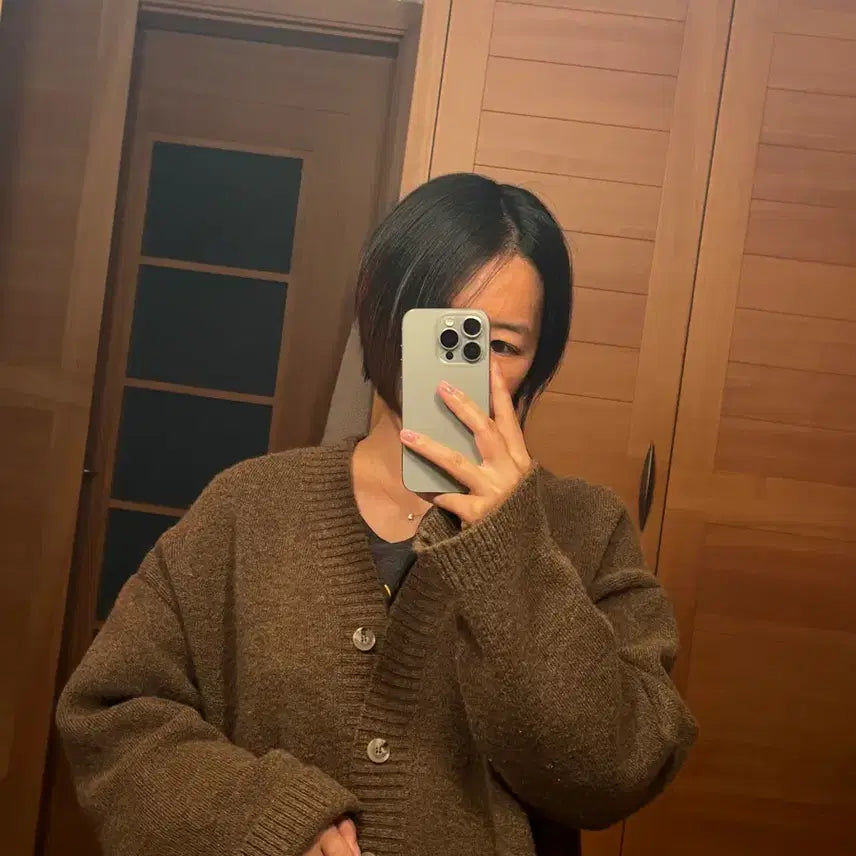[BUNJANG] Nanushka Brown Wool Alpaca Blend Cardigan Outerwear / Nanushka 나누슈카 브라운 가디건 (아우터 겸용)
