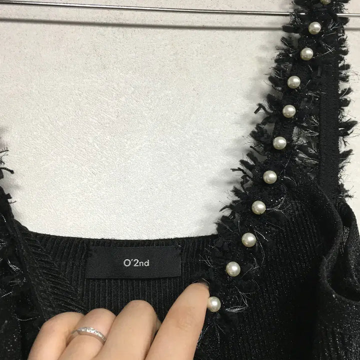 [BUNJANG] OZWEEKOO Crystal Sleeveless Dress / 오즈세컨 크리스탈 슬리브리스 원피스 55