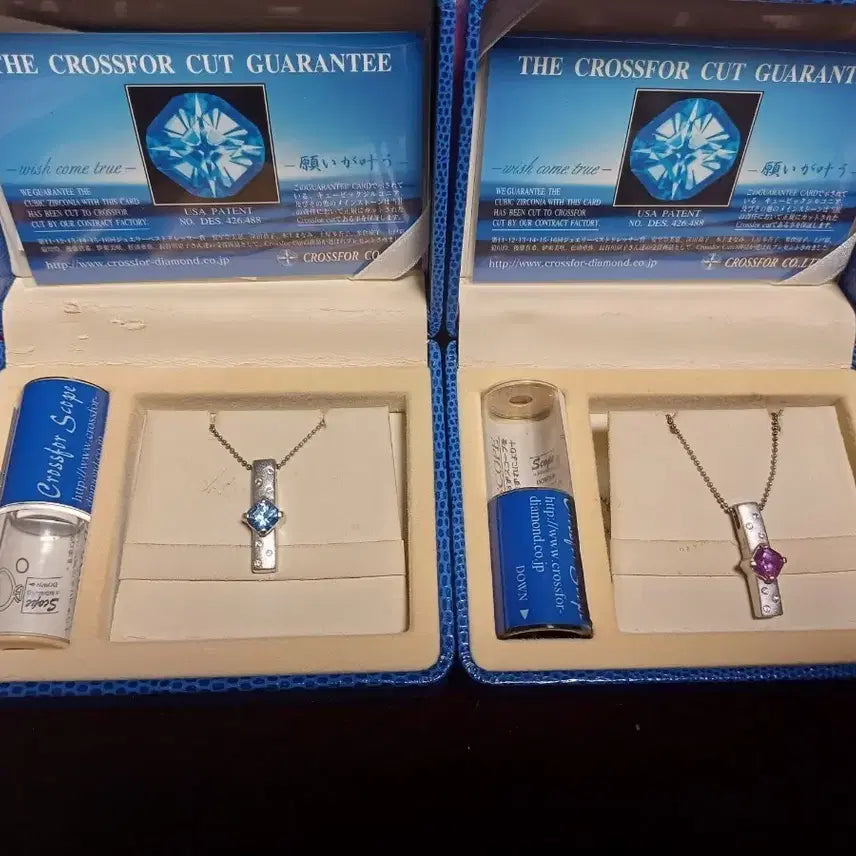 [BUNJANG] Crossfor New York Genuine Silver Necklace 2-Set with Dancing Stone Technology and Scope / [정품/풀세트] 크로스포 실버 목걸이 2종 세트 (스코프 포함)