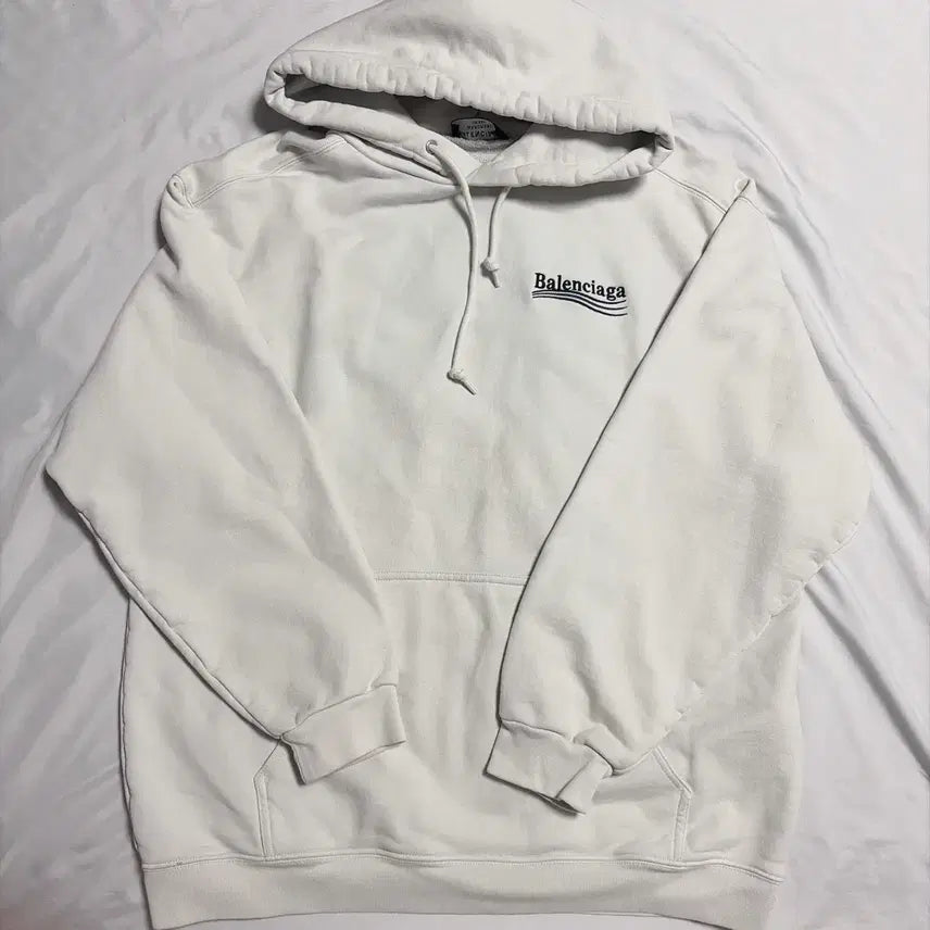[BUNJANG] Balenciaga Wave Logo Embroidered Hoodie / 발렌시아가 웨이브 로고 자수 후드티