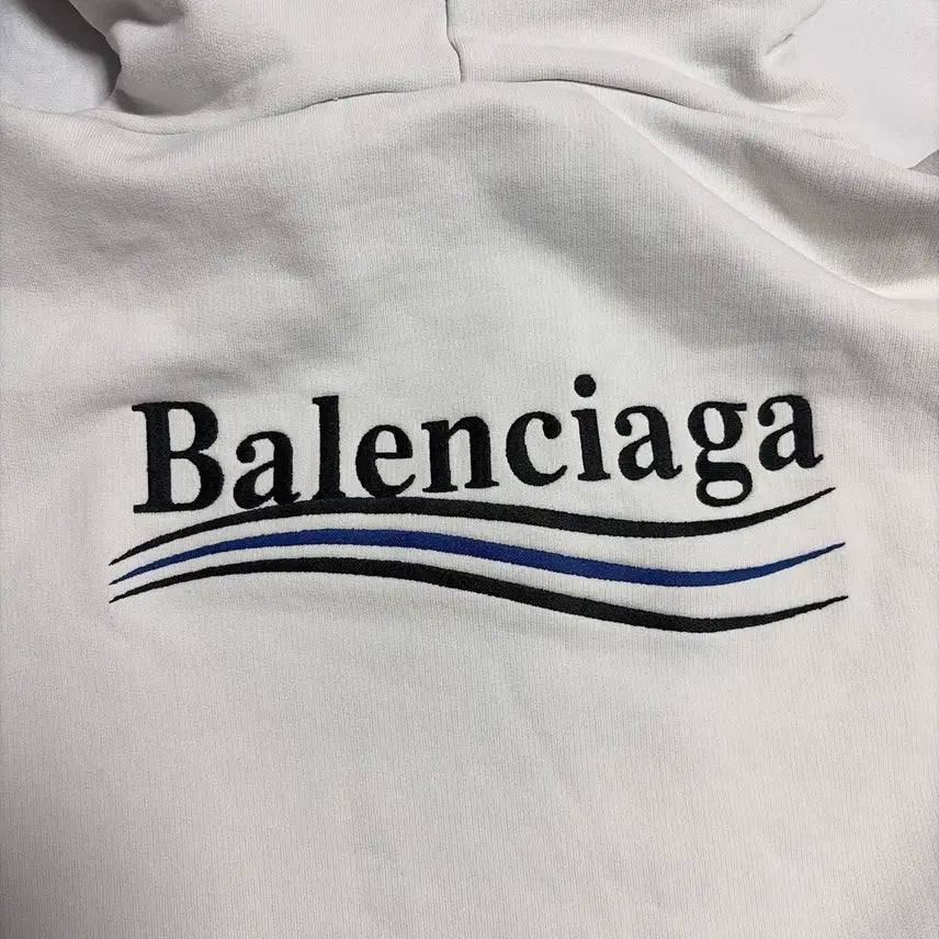 [BUNJANG] Balenciaga Wave Logo Embroidered Hoodie / 발렌시아가 웨이브 로고 자수 후드티