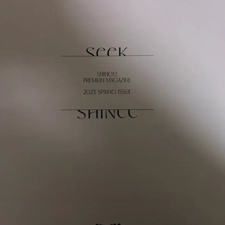 [BUNJANG] SHINee 2023 Seek Magazine / 샤이니 23년 Seek
