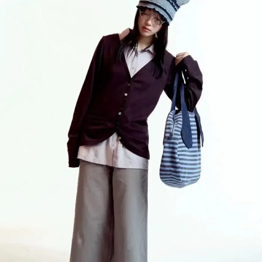 [BUNJANG] KOSEIO Knit Lace Pants Ash Brown / 코이세이오 니트 레이스 팬츠 애쉬브라운 1(공홈 품절)