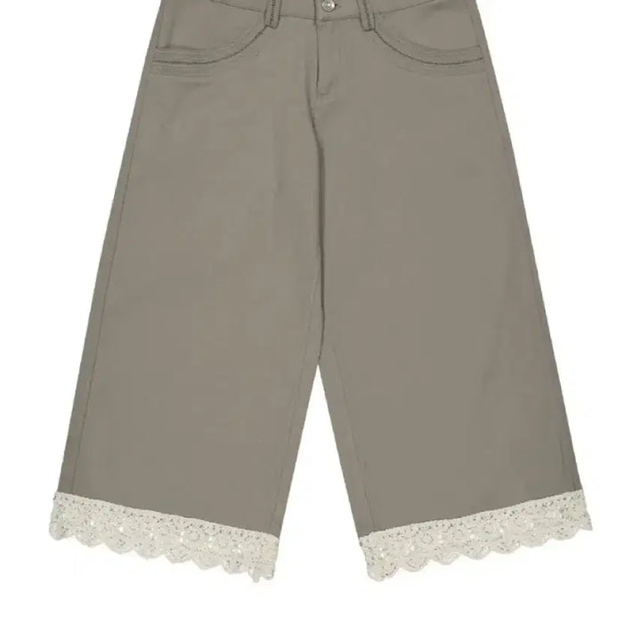 [BUNJANG] KOSEIO Knit Lace Pants Ash Brown / 코이세이오 니트 레이스 팬츠 애쉬브라운 1(공홈 품절)