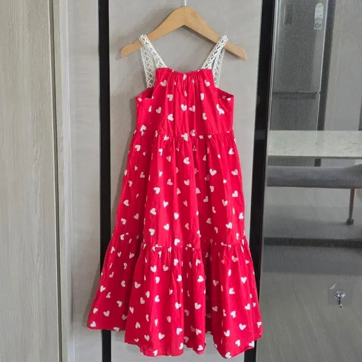 [BUNJANG] Heart Pattern Dress Size 110 / 하트 원피스 110