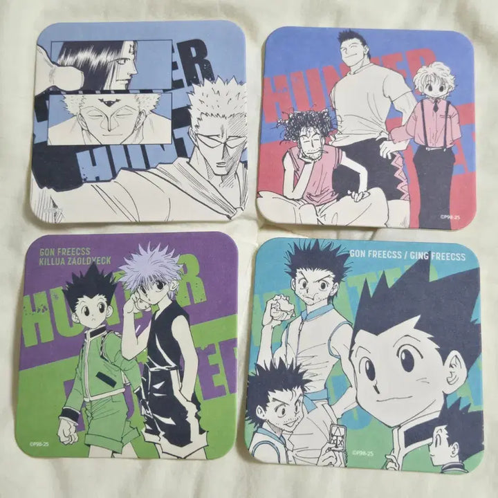 [BUNJANG] Jump Shop Hunter x Hunter Original Art Coaster Bundle Set - Gon &amp; Killua / (일괄) 점프샵 헌터헌터 원화 아트 코스터 - 곤 키르아
