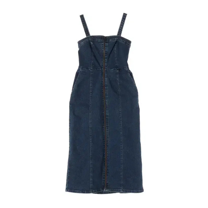 [BUNJANG] Cotton Poly Span Denim Strap Dress (Women&