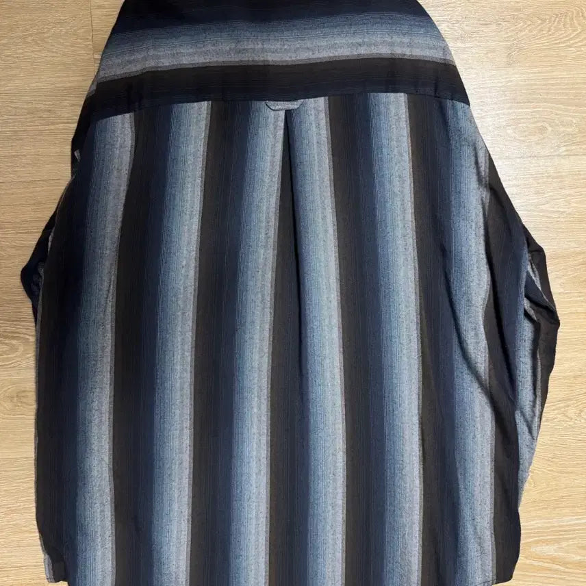 [BUNJANG] Politeu Rouge Striped Shirt Brown Navy / (4) 폴리테루 루즈드 스트라이프 셔츠 브라운 네이비