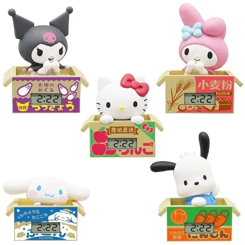 [SOLD OUT] 산리오 골판지 시계 피규어 가챠 시나모롤(새상품)