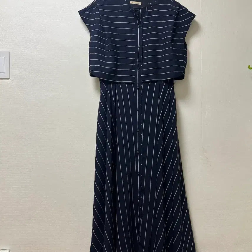 [BUNJANG] It Michaa Long Dress Navy Stripe Size 55 / 잇미샤 롱 원피스 55