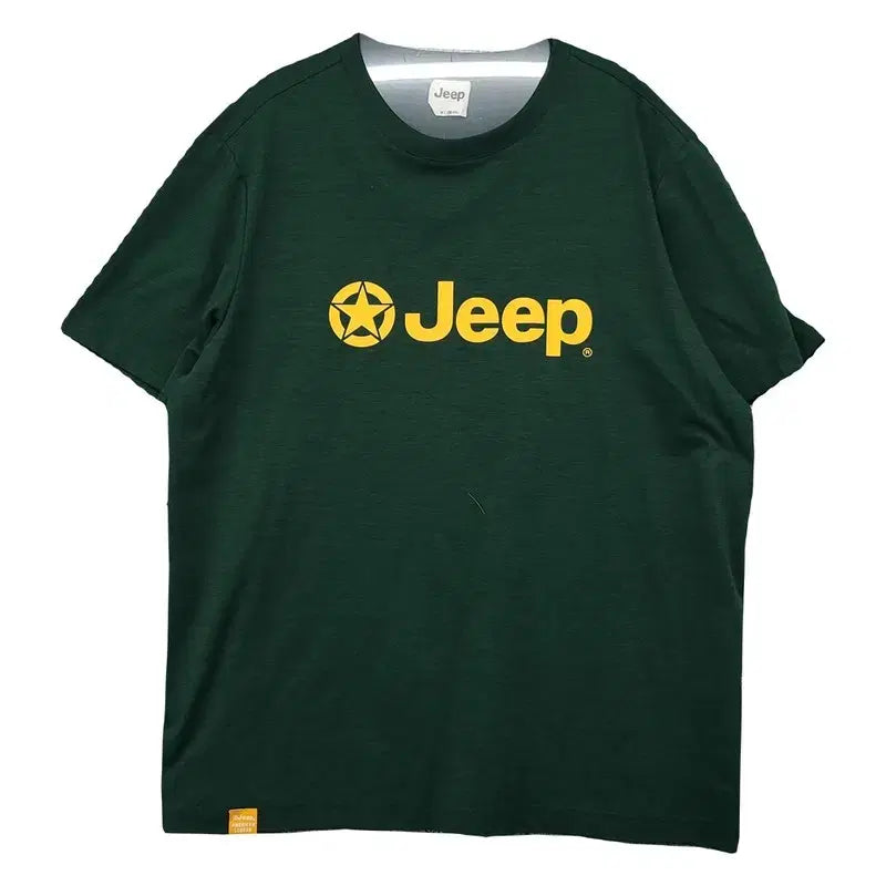 [BUNJANG] Jeep Printing Green Short-Sleeve T-Shirt XL (105) / 지프 프린팅 그린 반팔티 XL(105)