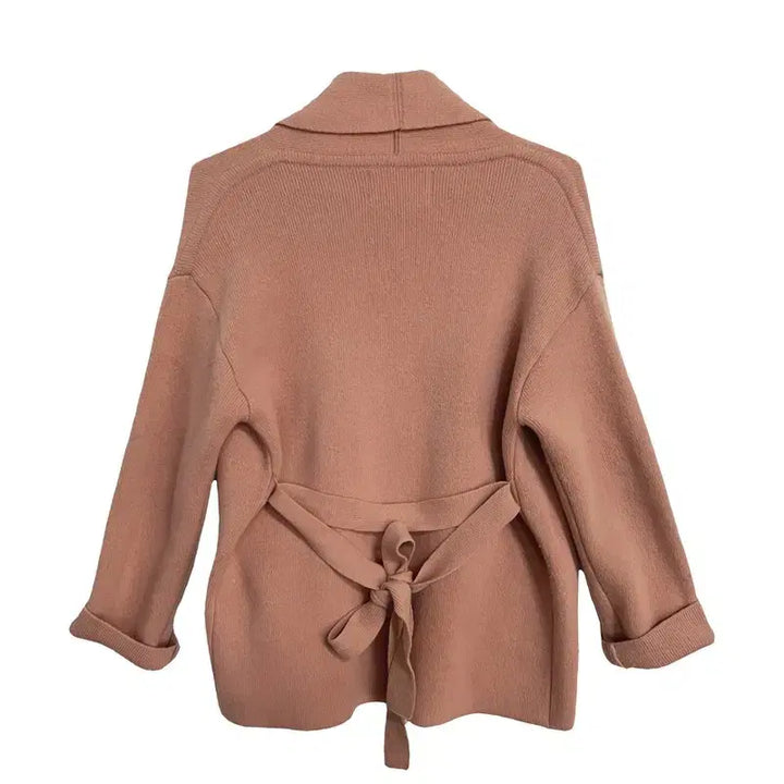 [BUNJANG] YUMER Natural Shawl Collar Open Fit Loose Knit Cardigan Pink [XL] / 유메르 내추럴 숄카라 오픈형 루즈핏 니트 가디건 핑크 [XL]