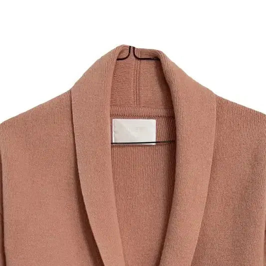 [BUNJANG] YUMER Natural Shawl Collar Open Fit Loose Knit Cardigan Pink [XL] / 유메르 내추럴 숄카라 오픈형 루즈핏 니트 가디건 핑크 [XL]