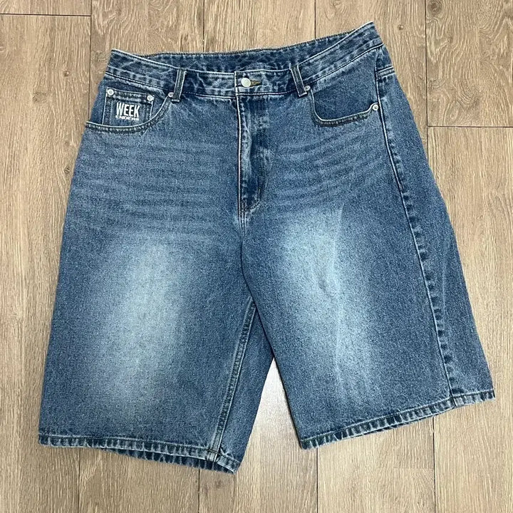 [BUNJANG] WKNDRS Washed Denim Shorts XL / 위캔더스 WKNDRS 워시드 데님 쇼츠 XL