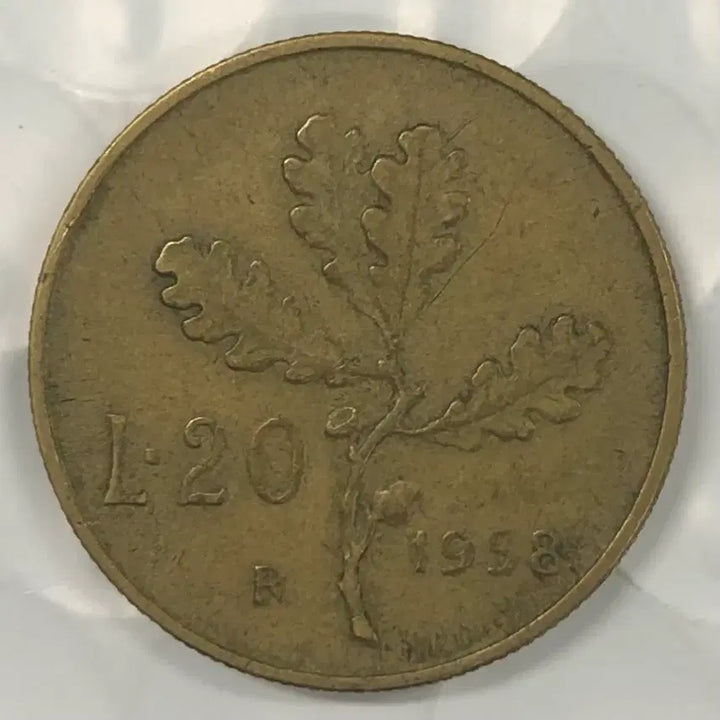 [BUNJANG] 1958 Italy 20 Lire Coin / 1958년 이탈리아 20리라 동전 D361