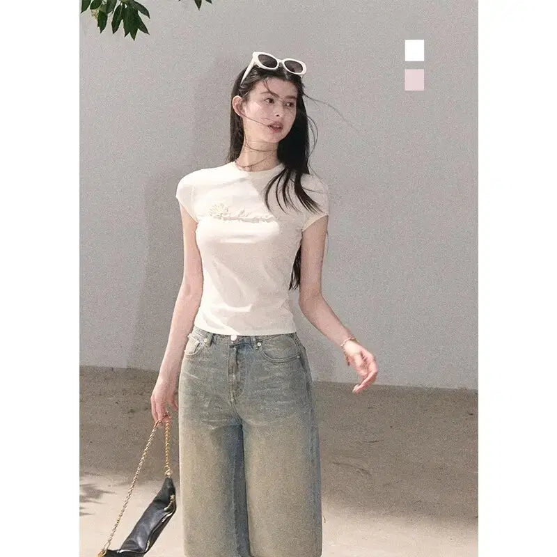 [BUNJANG] OAKMOO Lyocell Cotton Cooling Crewneck Slim T-Shirt / OAKMOO 오크무 리오셀 코튼 쿨링 크루넥 슬림 티셔츠