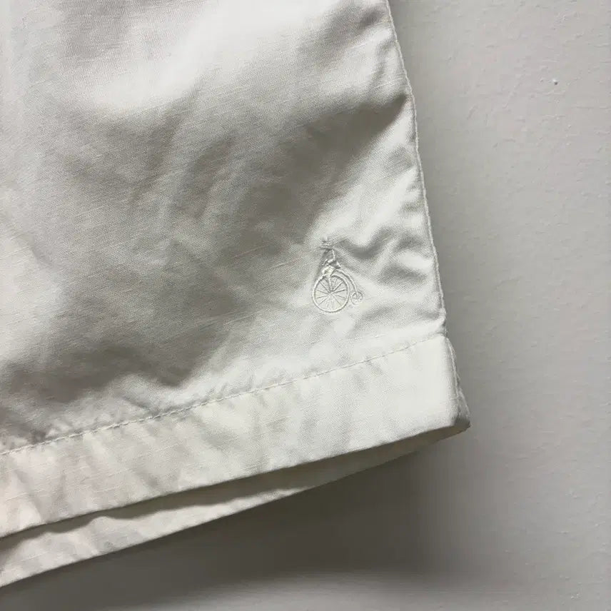 [BUNJANG] Beanpole White Linen Blend Shorts / 빈폴 화이트 마 혼방 반바지