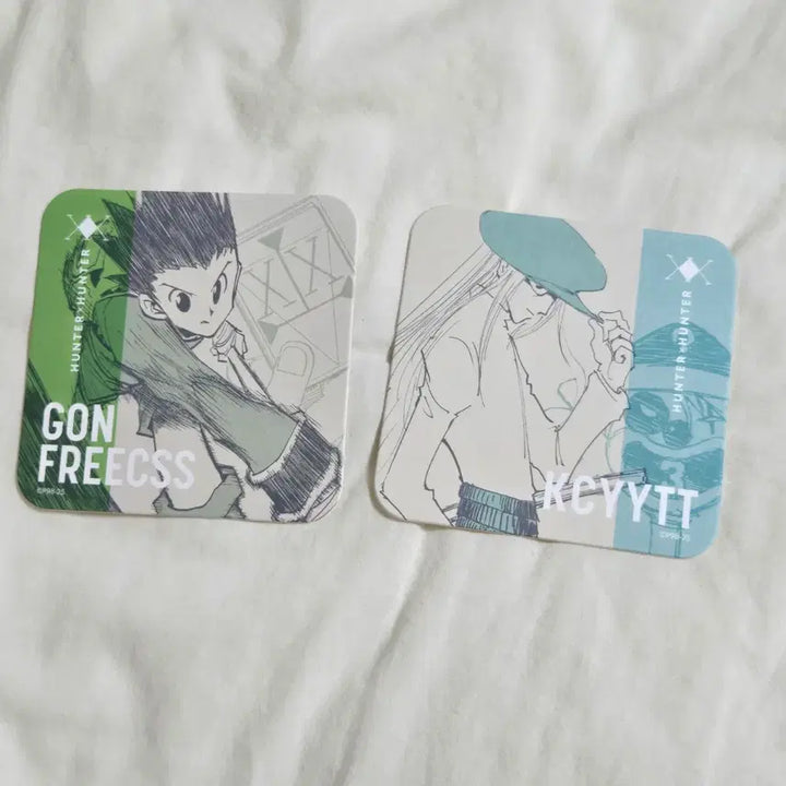 [BUNJANG] Jump Shop Hunter x Hunter Original Art Coaster - Gon &amp; Kaito Bundle Set / (일괄) 점프샵 헌터헌터 원화 아트 코스터 - 곤 카이토