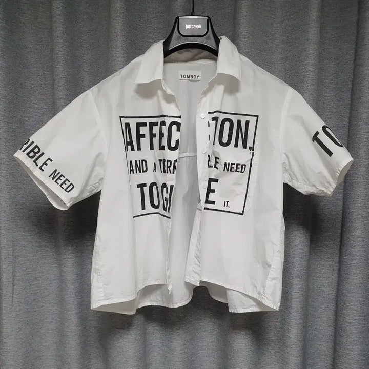 [BUNJANG] Tomboy Lettering Oversized Fit Shirt / tomboy 톰보이 바스락 오버 여유핏 레터링 셔츠 남방 s~m