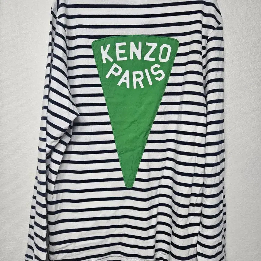 [BUNJANG] Kenzo Striped Long Sleeve V-Neck T-Shirt Size L / 겐조 스트라이프 롱슬리브 브이넥 L사이즈
