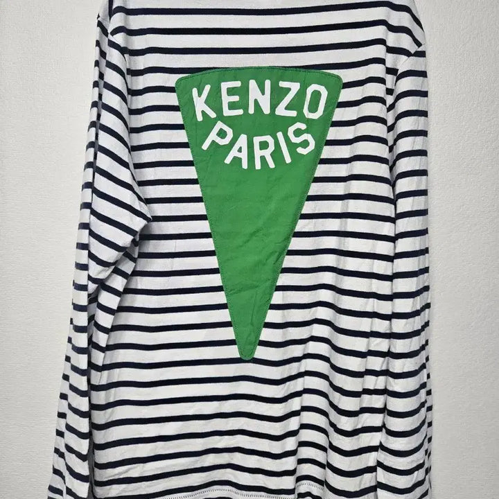 [BUNJANG] Kenzo Striped Long Sleeve V-Neck T-Shirt Size L / 겐조 스트라이프 롱슬리브 브이넥 L사이즈