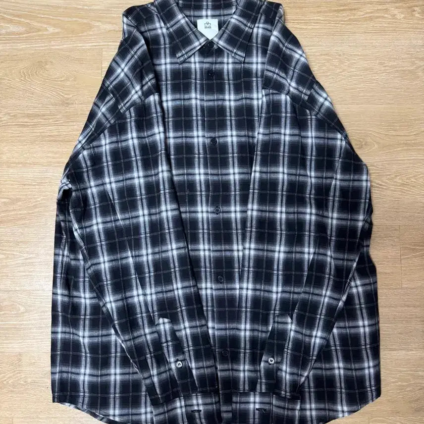 [BUNJANG] Polerteru Check Shirt Black White / (4) 폴리테루 체크 셔츠 블랙 화이트