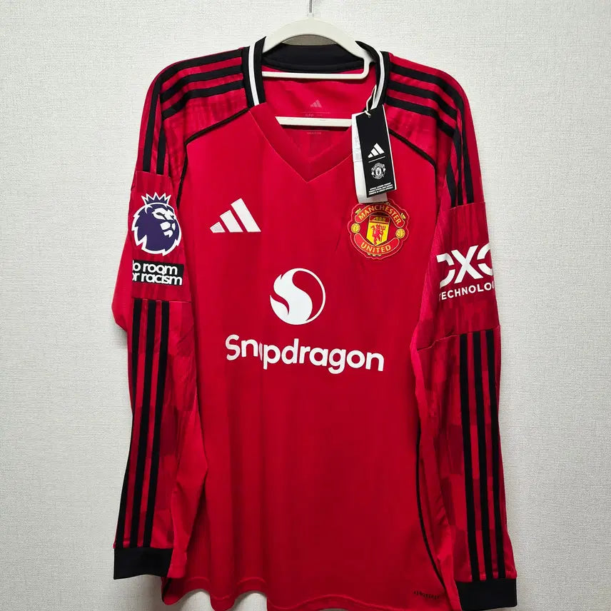 [BUNJANG] Manchester United 25-26 Home Long Sleeve Bruno Fernandes Authentic Jersey / (새상품) 25-26 맨유 홈 긴팔 브루노 페르난데스 정품 유니폼
